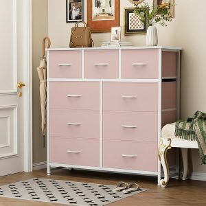 9 Drawer Fabric Dresser