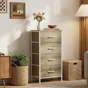 Dresser with 4 Fabric Drawers