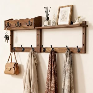 Coat Rack Wall Mount with Shelf