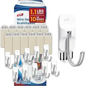 Hooks for Hanging, 10 Mini Sticky Hooks