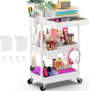Goovilla 3-Tier Rolling Utility Cart Organizer