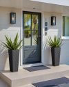 Plastic Planters with Rattan Texture – Set of 2