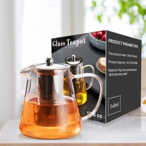Glass Teapot Stovetop 18.6 OZ