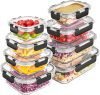 8-Pack Glass Food Storage Containers with Lids