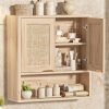 Rattan Bathroom Wall Cabinet