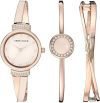 Anne Klein Crystal Watch & Bangle Set