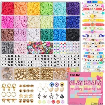 5000 Pcs Clay Beads Bracelet Making Kit