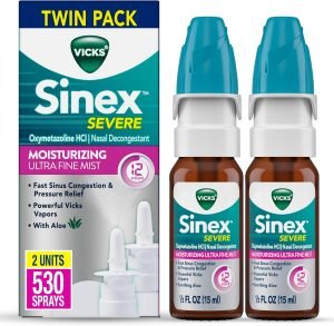 Vicks Sinex Severe Moisturizing Decongestant Spray – 2 Pack