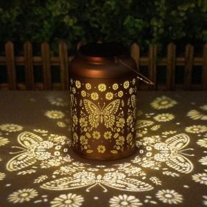 Garden Decor Butterflies Solar Lantern