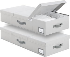 2-Pack Underbed Organizer with Flip-Top Lid