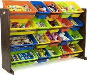 Extra-Large Toy Organizer with 20 Plastic Bins