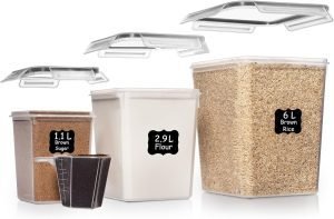 Large Airtight Food Storage Containers with Lids 