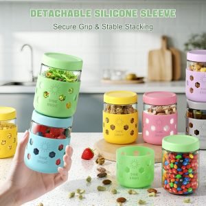 4-Pack Overnight Oats Containers with Lids