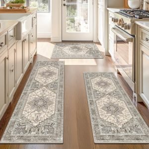 Yamaziot Boho Washable Kitchen Rugs – Set of 3
