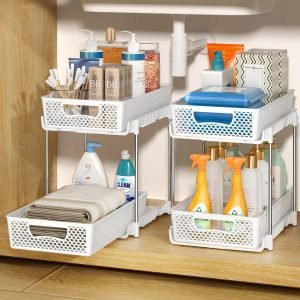 2 Pack Pull Out Bathroom Organizers