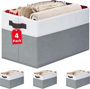 4-Pack Closet Organizer Storage Bins