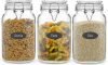 Airtight Glass Jars with Lids – Set of 3