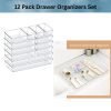 12 Pack Drawer Organizers Set