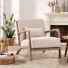 26″ Wide Mid Century Upholstered Solid Wood Accent Chair At Wayfair !!