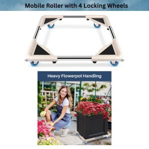 Mobile Roller with 4 Locking Wheels