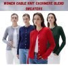 Women Cable Knit Cashmere Blend Sweaters