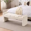 Boucle Upholstered Bench with Arm At Wayfair !!
