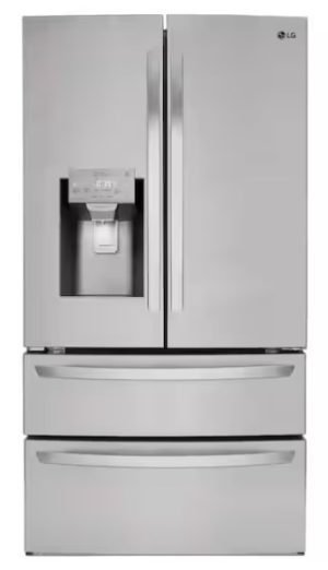 LG 28 cu. ft. 4-Door French Door Smart Refrigerator with Ice and Water Dispenser in PrintProof Stainless Steel