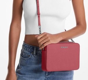 Michael Kors Jet Set Large Saffiano Leather Crossbody Bag