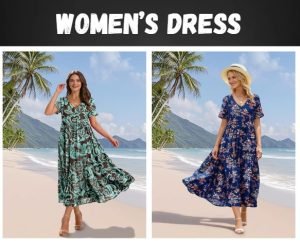 Women’s Summer Floral V Neck Maxi Dress