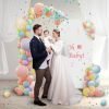 Metal Arch Stand & Cover Set with 100 Party Multi-Colored Balloons