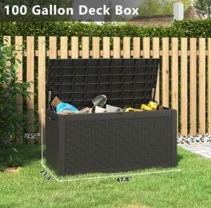 100 Gallon Locking Deck Box  at Walmart !