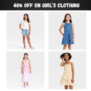 Target is offering Up To 40% Off on Girl’s Clothing !