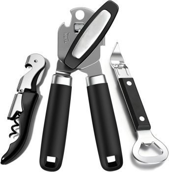 3PCS Can Opener Manual , Bottle Opener & Wine Opener