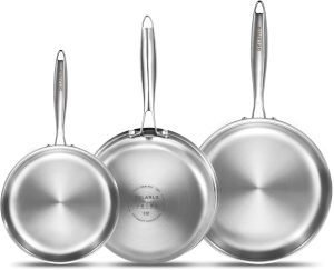 Tri-Ply Stainless Steel Frying Pan set