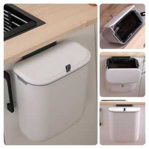 Small Trash Can with Lid for Kitchen