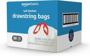 Amazon Basics Tall Kitchen Drawstring Trash Bags