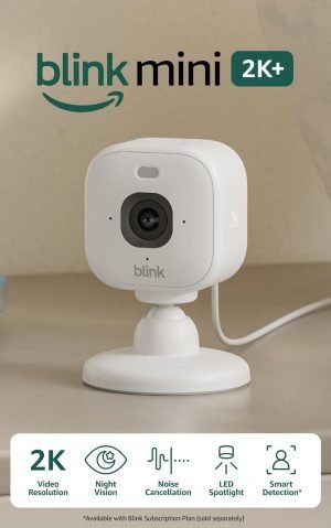 Blink Mini 2K+ Home & Pet Indoor Security Camera