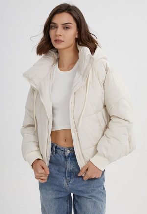 Women’s Crop Hooded Puffer Jacket