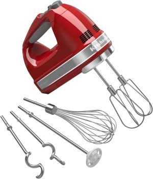 KitchenAid KHM926ER Empire Red 9-Speed Hand Mixer 