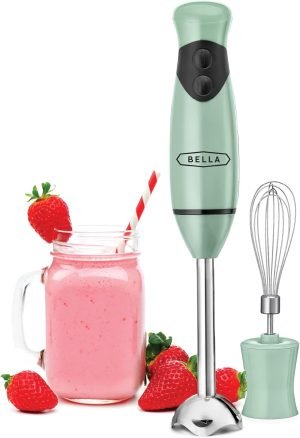 2-Speed Hand Immersion Blender with Whisk Attachment