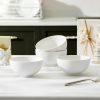 Set of 4 White Ceramic Bowls
