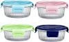 Small Round Glass Food Storage Containers with Lids