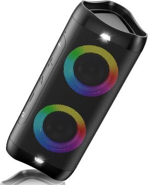 Portable Bluetooth Speaker with LED Lights