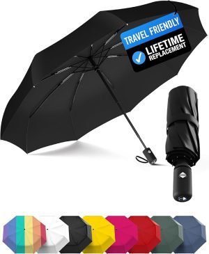 Windproof Compact Umbrellas for Rain