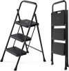 Sweetcrispy Folding 3 Step Ladder Stool