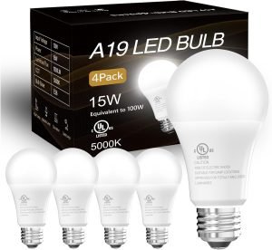 4 Pack LED Bulbs Daylight White