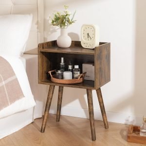 Small Side Table with Storage Shelf