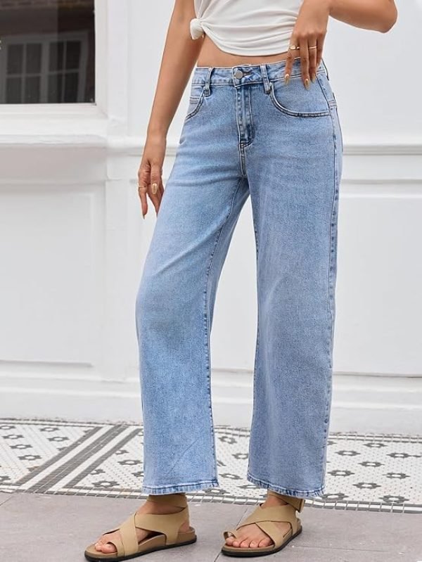 Mid Rise Barrel Jeans for Women