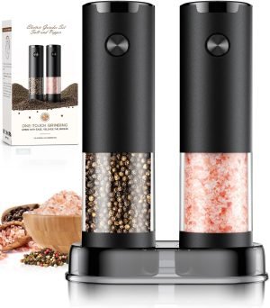 Electric Salt and Pepper Grinder Set