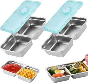 Double Compartment Snack Containers